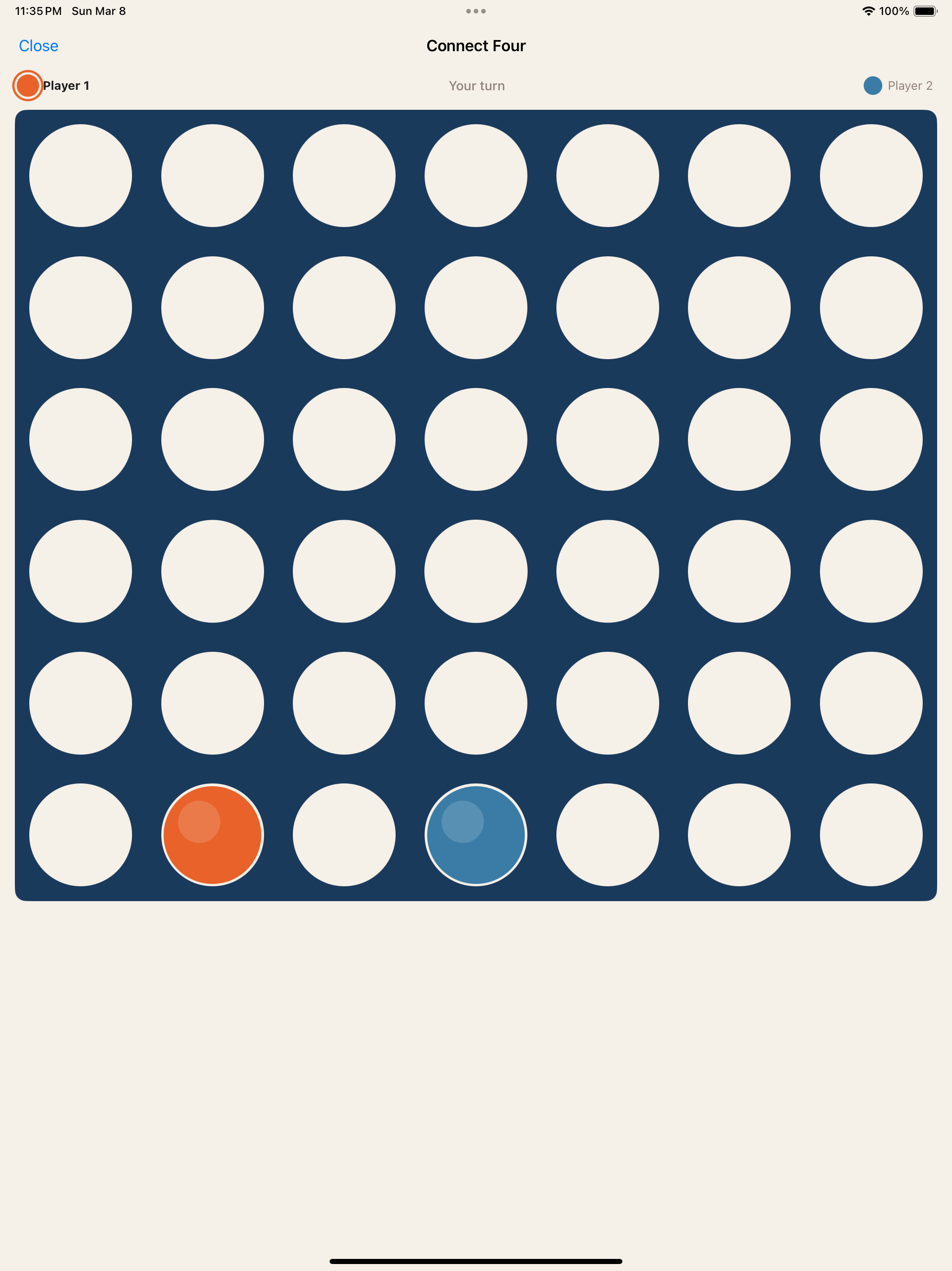 Connect Four — iPad
